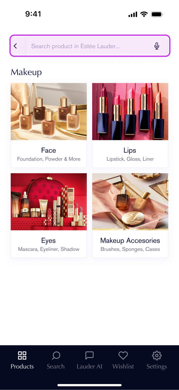 Clearer navigation & Search experience
